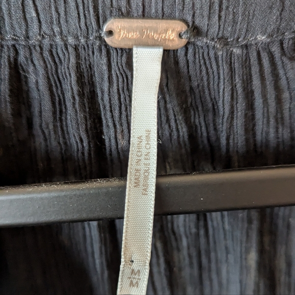 ☮️ Free People Black Fall Crop Buttoned 100% Cotton Cardigan - Picture 3 of 7